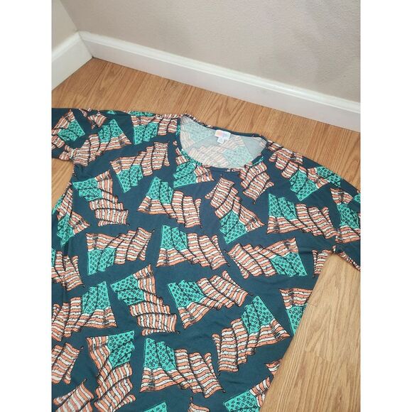 Lularoe Irma Americana Collection Flag High Low‎ Shirt - Picture 1 of 4